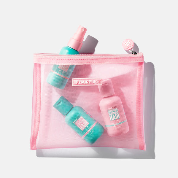 Pink Mesh Wash Bag – Hairburst USA